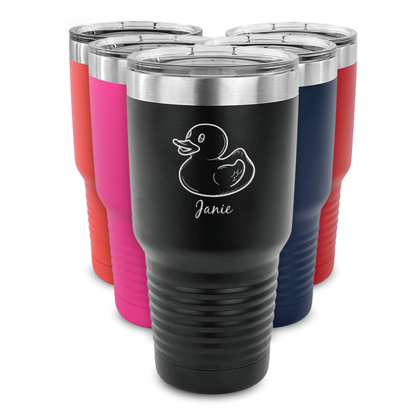 Rubber Duckie 30 oz Stainless Steel Ringneck Tumblers - Parent/Main