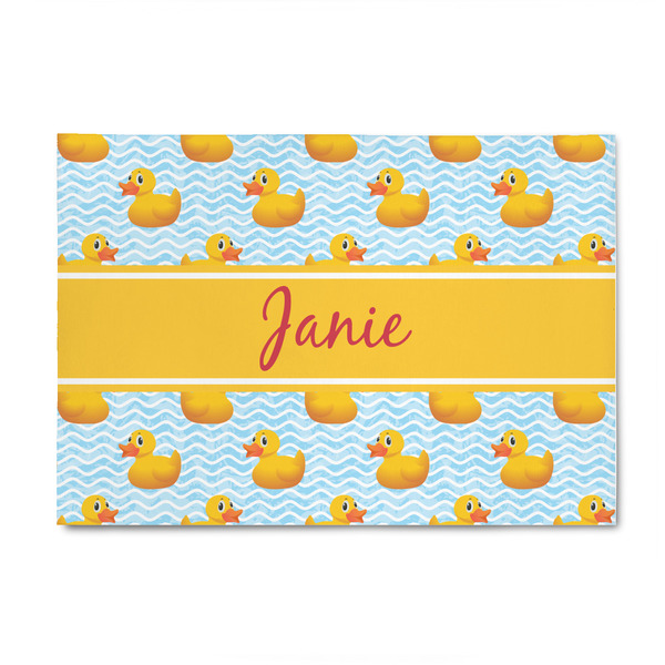 Custom Rubber Duckie 4' x 6' Indoor Area Rug (Personalized)