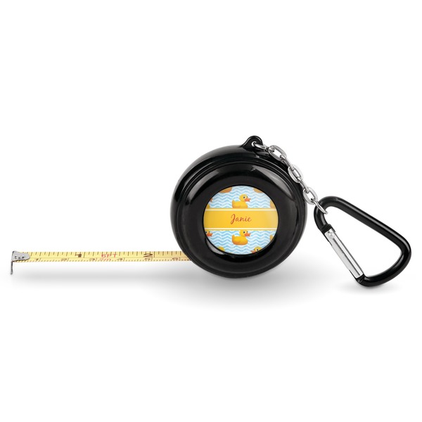 Custom Rubber Duckie Pocket Tape Measure - 6 Ft w/ Carabiner Clip (Personalized)