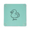 Rubber Duckie 6" x 6" Teal Leatherette Snap Up Tray - APPROVAL