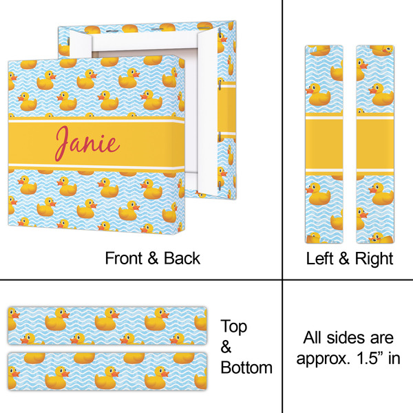 Rubber Duckie 8x8 - Canvas Print - Approval