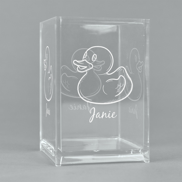 Custom Rubber Duckie Acrylic Pen Holder (Personalized)