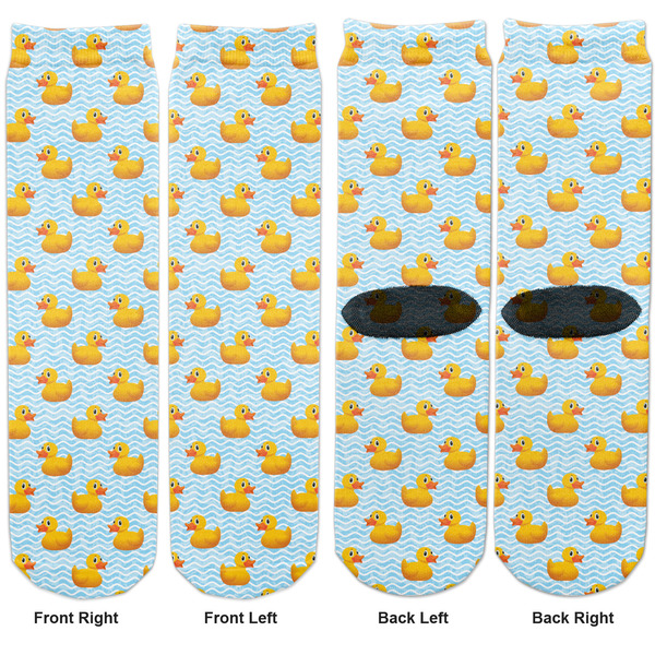 Rubber Duckie Adult Crew Socks - Double Pair - Front and Back - Apvl