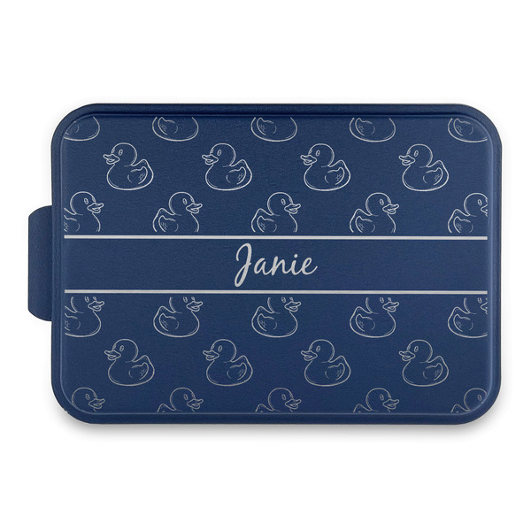 Custom Rubber Duckie Aluminum Baking Pan with Navy Lid (Personalized)