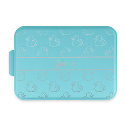 Rubber Duckie Aluminum Baking Pan with Teal Lid (Personalized)