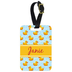 Rubber Duckie Metal Luggage Tag w/ Name or Text