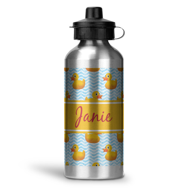 Custom Rubber Duckie Water Bottle - Aluminum - 20 oz (Personalized)
