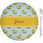 Rubber Duckie 8" Glass Appetizer / Dessert Plates - Single or Set (Personalized)