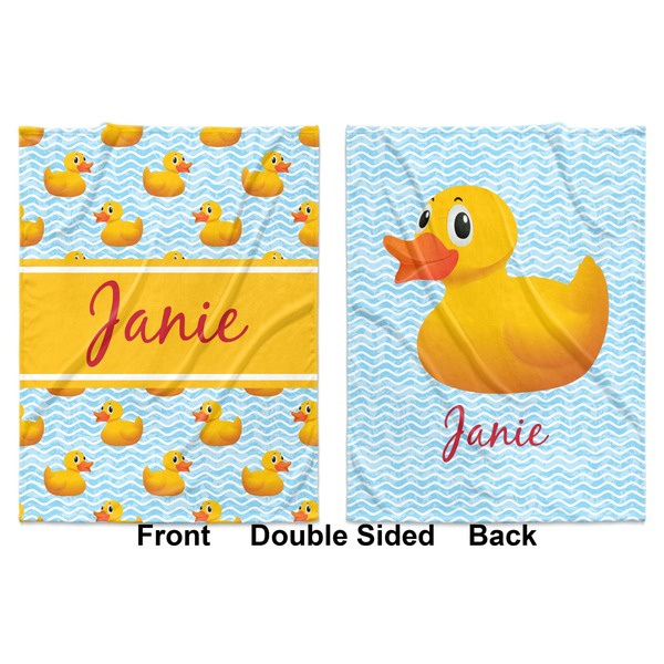 Rubber Duckie Baby Blanket (Double Sided - Printed Front and Back)
