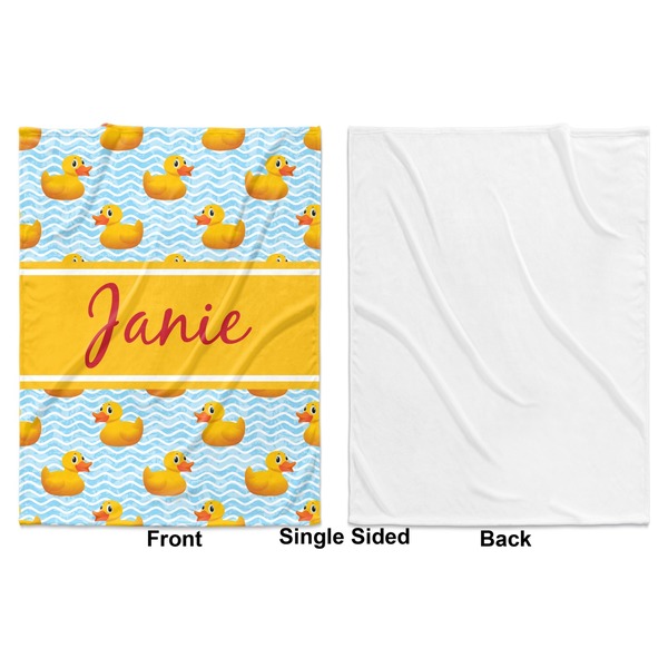 Rubber Duckie Baby Blanket (Single Side - Printed Front, White Back)
