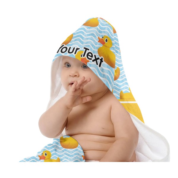 Rubber Duckie Baby Hooded Towel on Child