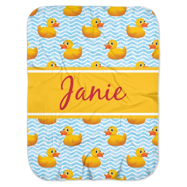 Custom Rubber Duckie Baby Swaddling Blanket (Personalized)