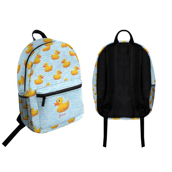 Rubber Duckie Backpack front and back - Apvl