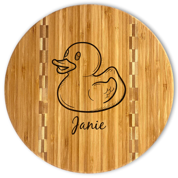 Custom Rubber Duckie Bamboo Cutting Board (Personalized)