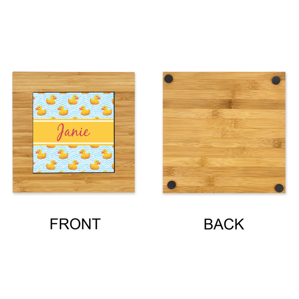 Rubber Duckie Bamboo Trivet with 6" Tile - APPROVAL