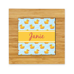 Rubber Duckie Bamboo Trivet with Ceramic Tile Insert (Personalized)