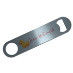 Rubber Duckie Bar Bottle Opener - Silver w/ Name or Text