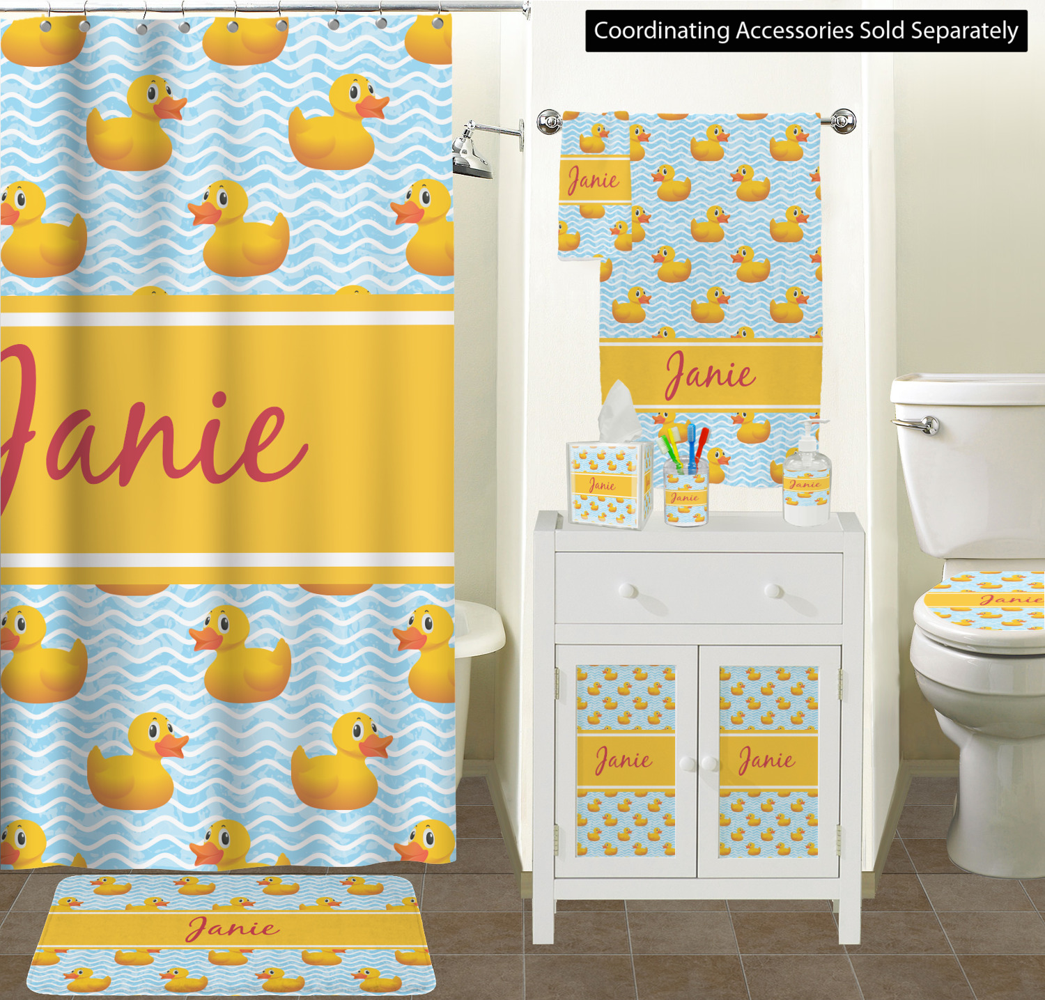 Rubber Duckie Bath Towel (Personalized) YouCustomizeIt
