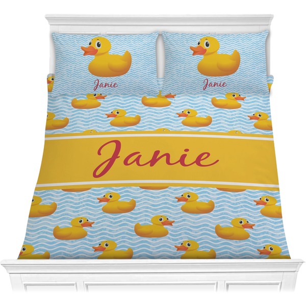 Custom Rubber Duckie Comforter Set - Full / Queen (Personalized)