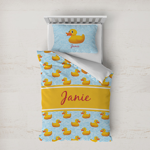 Custom Rubber Duckie Duvet Cover Set - Twin XL (Personalized)