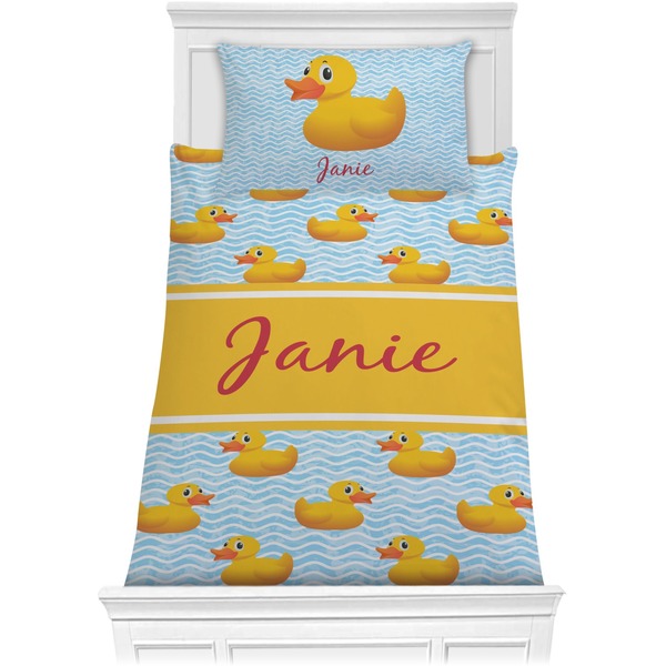 Custom Rubber Duckie Comforter Set - Twin (Personalized)