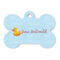 Rubber Duckie Bone Shaped Dog ID Tag - Large - Front