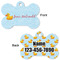 Rubber Duckie Bone Shaped Dog Tag - Front & Back