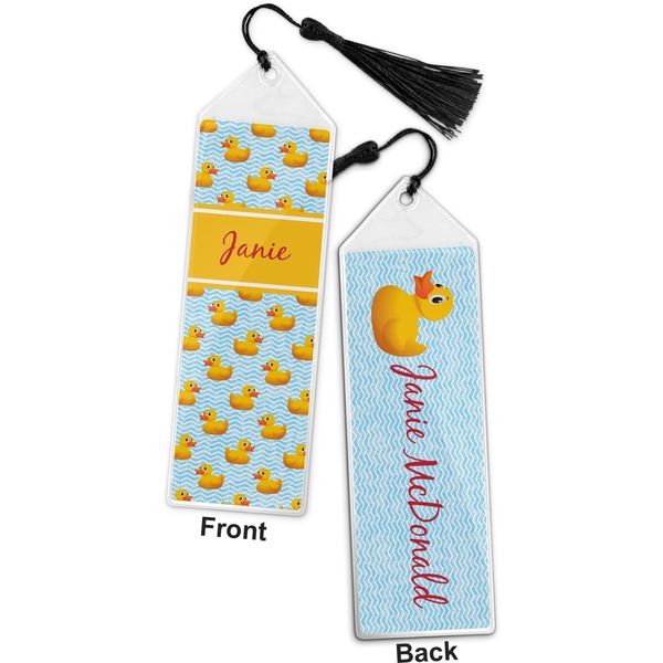 Rubber Duckie Bookmark with tassel - Front and Back