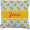 Rubber Duckie Faux-Linen Throw Pillow 16" (Personalized)
