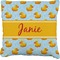 Rubber Duckie Faux-Linen Throw Pillow 18" (Personalized)