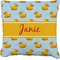 Rubber Duckie Faux-Linen Throw Pillow 20" (Personalized)
