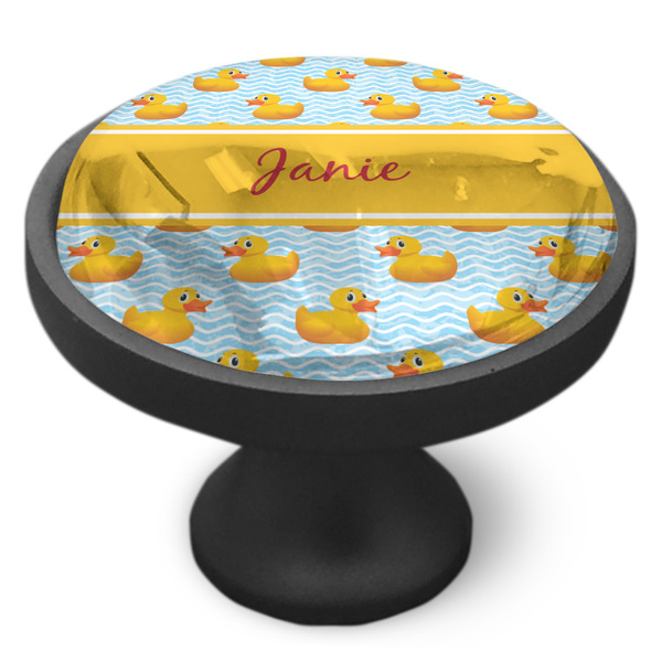 Rubber Duckie Cabinet Knob - Black - Side
