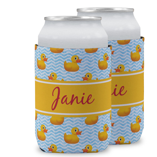 Custom Rubber Duckie Can Cooler (12 oz) w/ Name or Text