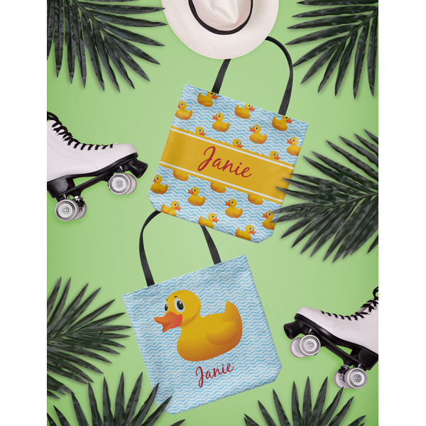 Rubber Duckie Canvas Tote Lifestyle Front and Back