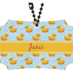 Rubber Duckie Rear View Mirror Ornament (Personalized)