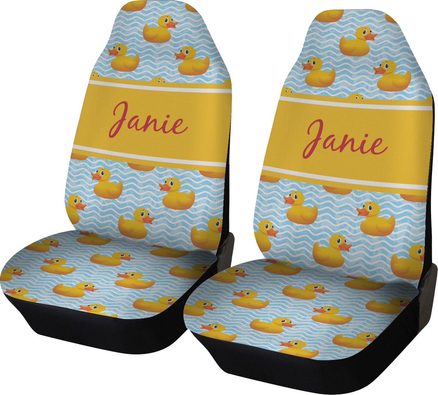 Rubber Duckie Car Seat Covers (Set of Two) (Personalized) YouCustomizeIt