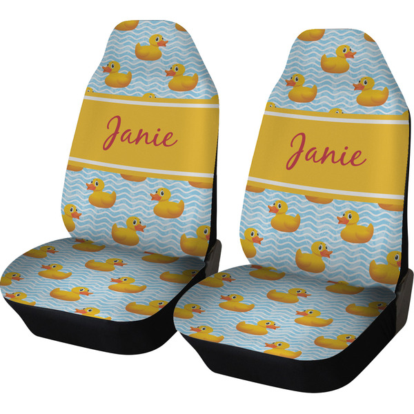Custom Rubber Duckie Car Seat Covers (Set of Two) (Personalized)