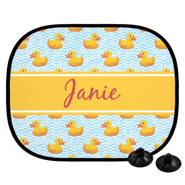 Custom Rubber Duckie Car Side Window Sun Shade (Personalized)