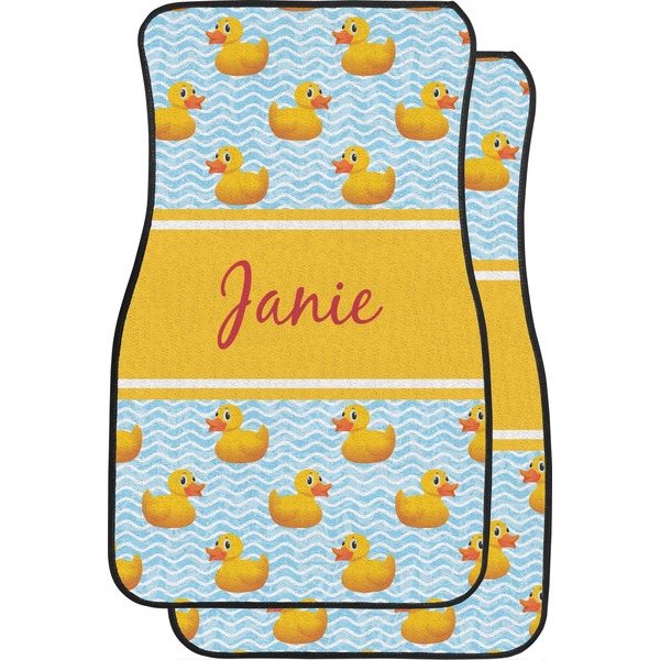 Custom Rubber Duckie Car Floor Mats (Front Seat) (Personalized)