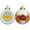 Rubber Duckie Ceramic Christmas Ornament - Poinsettias (APPROVAL)