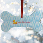 Rubber Duckie Ceramic Dog Ornament w/ Name or Text