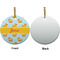 Rubber Duckie Ceramic Flat Ornament - Circle Front & Back (APPROVAL)