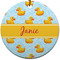 Rubber Duckie Ceramic Flat Ornament - Circle (Front)
