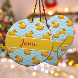 Rubber Duckie Ceramic Ornament w/ Name or Text