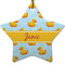 Rubber Duckie Ceramic Flat Ornament - Star (Front)