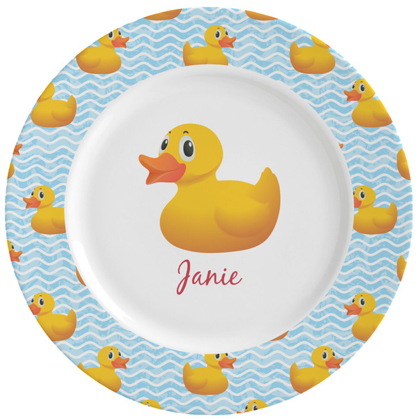 Custom Rubber Duckie Ceramic Dinner Plates (Set of 4)