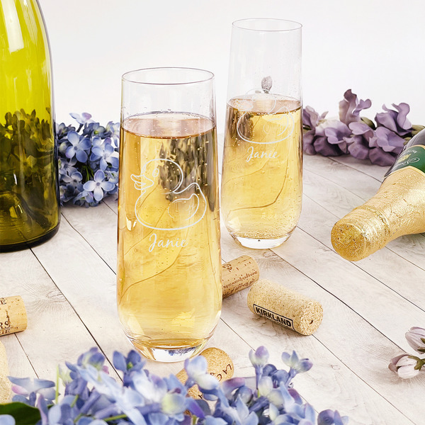 Rubber Duckie Champagne Flute - Single - In Context