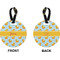 Rubber Duckie Circle Luggage Tag (Front + Back)
