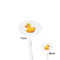 Rubber Duckie Clear Plastic 7" Stir Stick - Oval - Front & Back