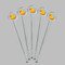 Rubber Duckie Clear Plastic 7" Stir Stick - Round - Fan View